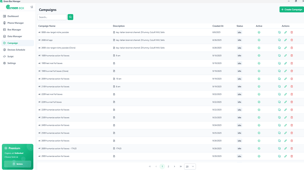 Green Box Manager Reports - Analytics and insights dashboard