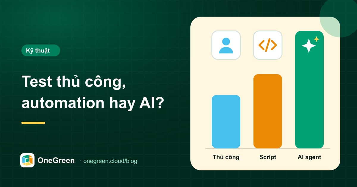 Test thủ công, automation test hay AI agent: chọn và kết hợp thế nào cho đúng?